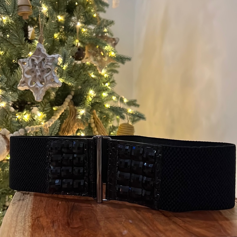 MARCIANO - Black Waist Embelished Belt